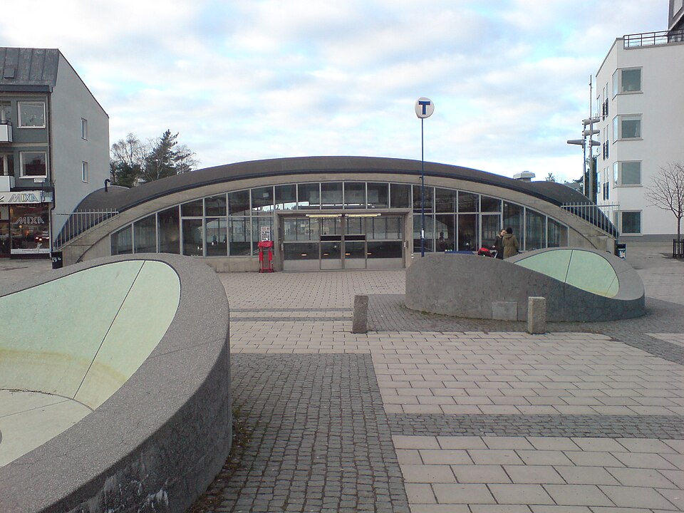 The subway station of Blackeberg, Stockholm, Sweden