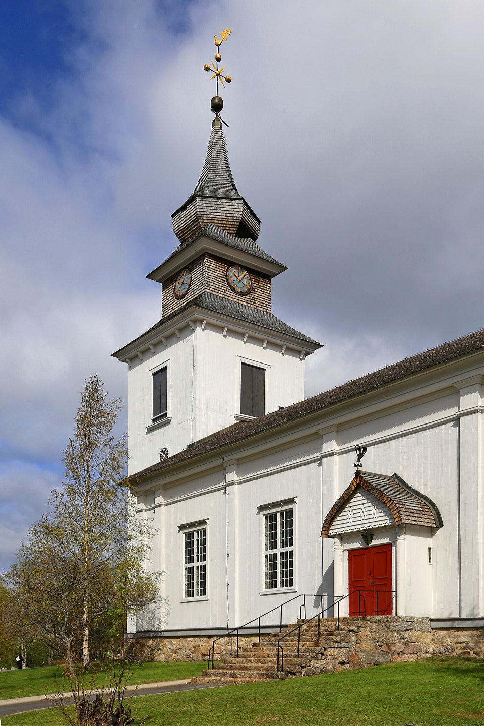 Kirche in Vilhelmina. Vilhelmina ist ein Ort in der schwedischen Provinz Västerbottens län.