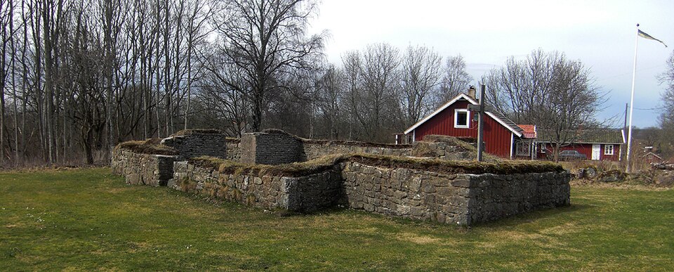 The Överkyrke church ruin in Gökhem parish, Vilske hundred, Falköping municipality, Västergötland, Sweden.