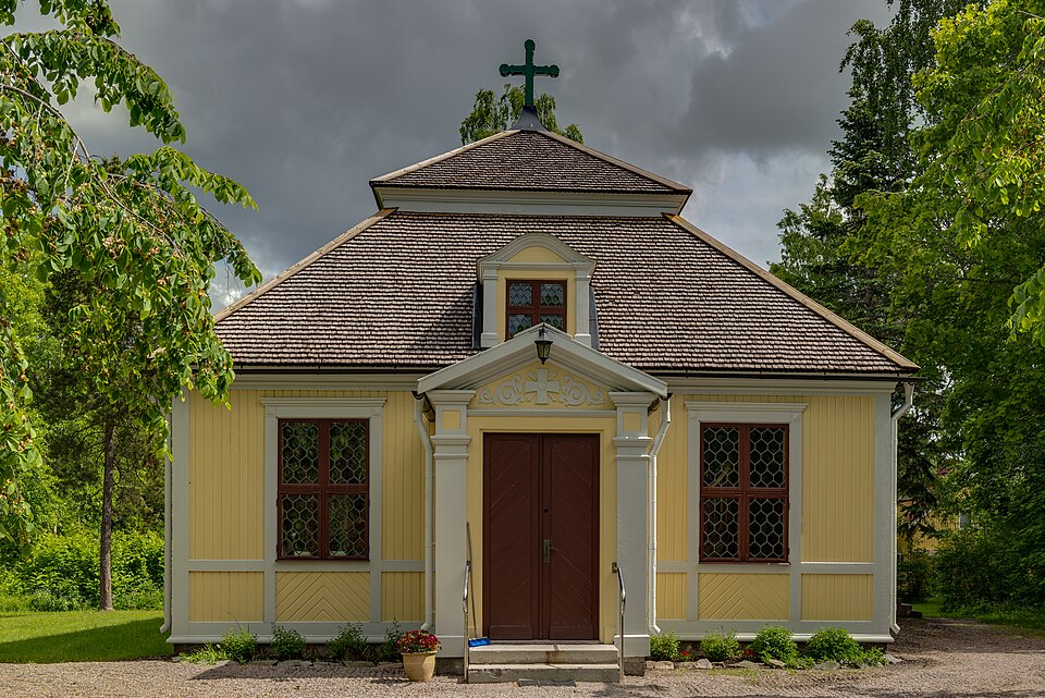 Karlholms kyrka (church) in Karlsholmsbruk. Church of Sweden, Archdiocese of Uppsala, Västland parish.