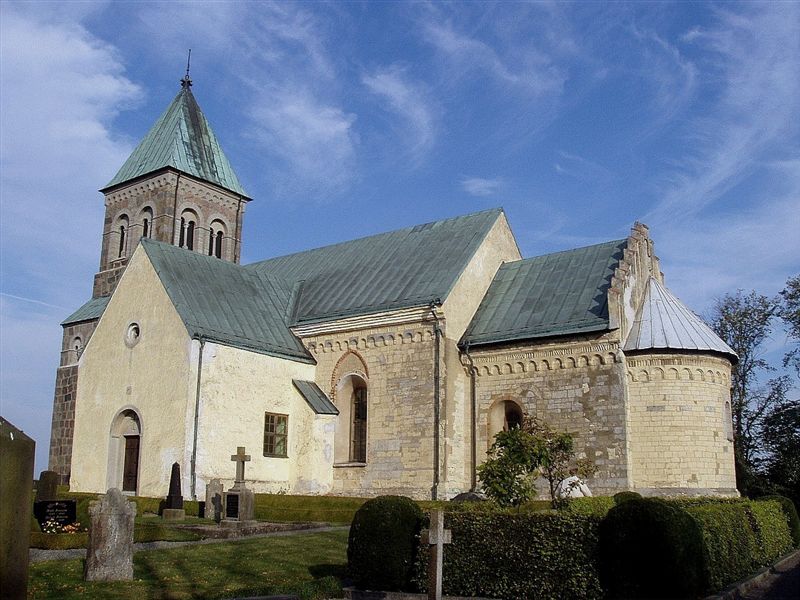 Bjäresjö kyrka i Skåne, Sverige. Bjäresjö kirke