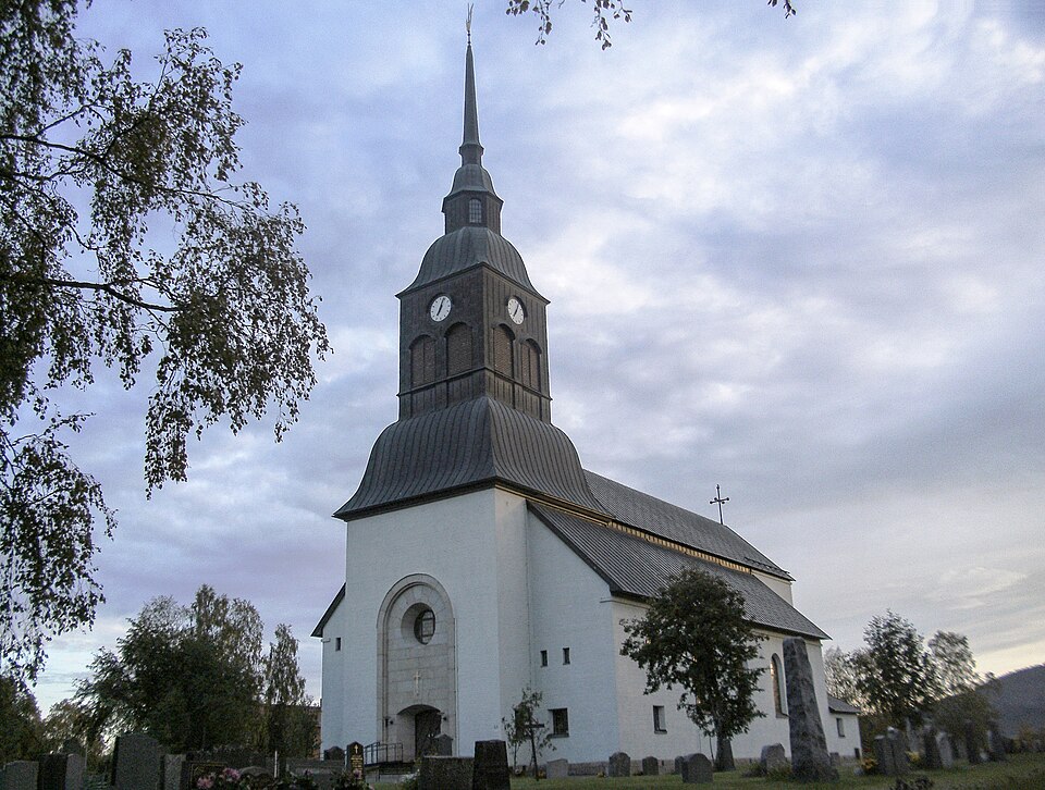 Överkalix kyrka. Bilden har redigerats