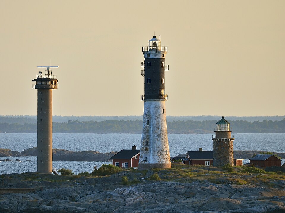 The lighthouse station at Understen in South Kvarken, Baltic Sea. View from northeast.