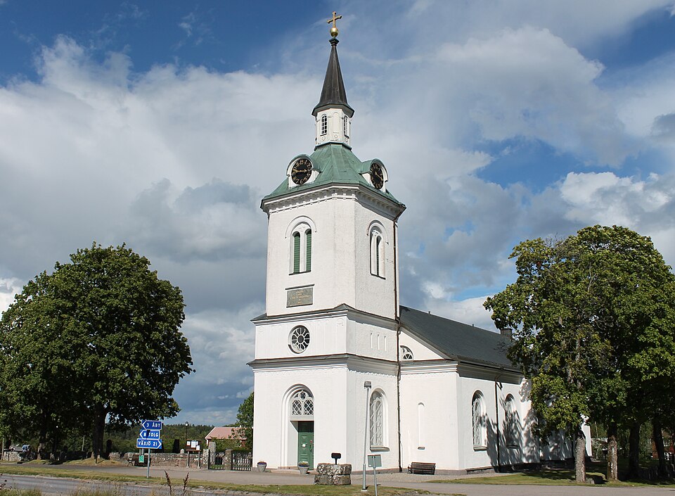 Tjureda Church.The church was built of stone in historicizing among style and consecrated in 1862 by Bishop Henrik Gustav Hultman.