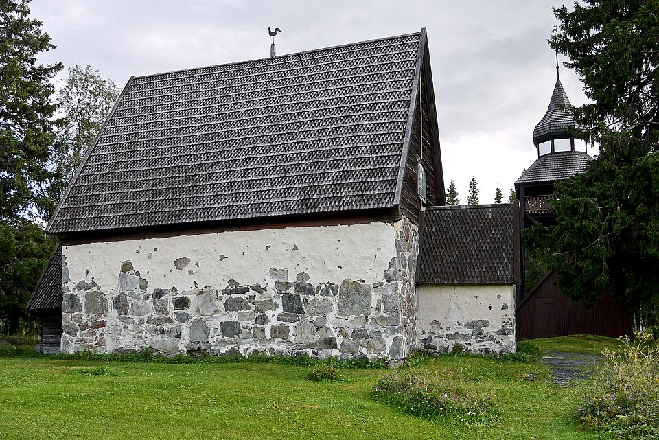Kyrkås gamla kyrka/Kyrkås old church. Diocese of Härnösand, Östersund, Sweden.