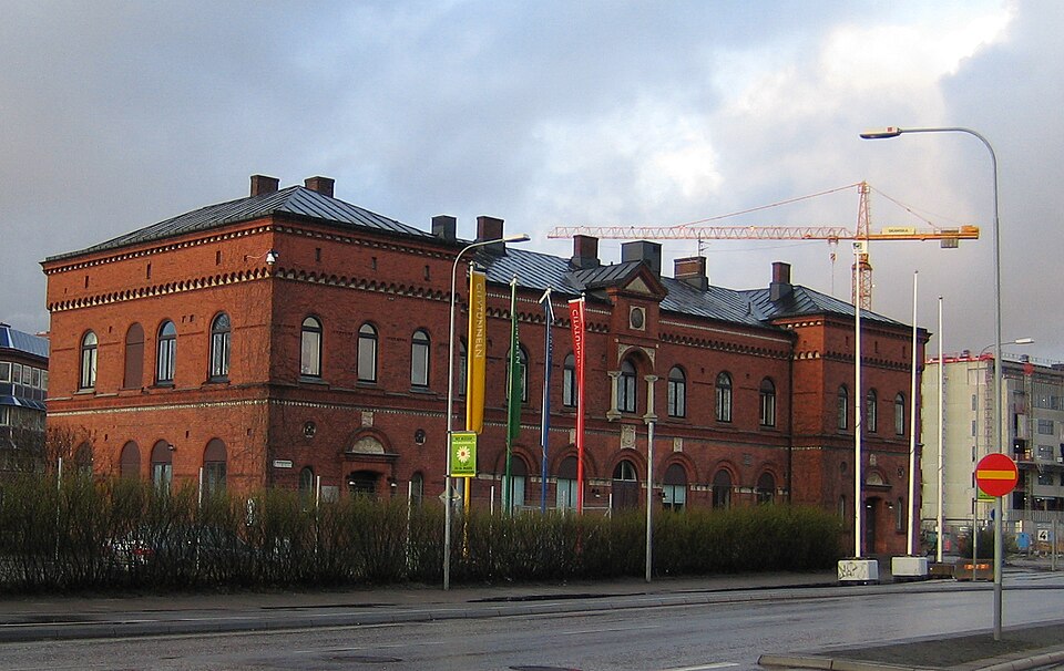 View over the former train station Malmö West Station (in Swedish Malmö västra station) in the city of Malmö.