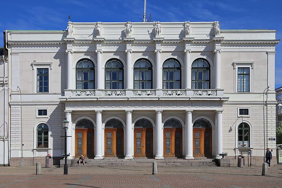 Gothenburg, City Hall (the Bourse) at Gustav Adolfs Torg. The square Gustav Adolf is the political center of Gothenburg with the old and new town hall and the house of the estates and stock exchange.
