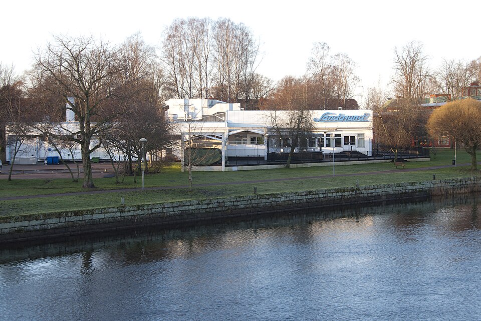 Restaurang Sandgrund. Byggnadsår 1960. Arkitekt Uno Asplund på Wästlunds arkitektkontor