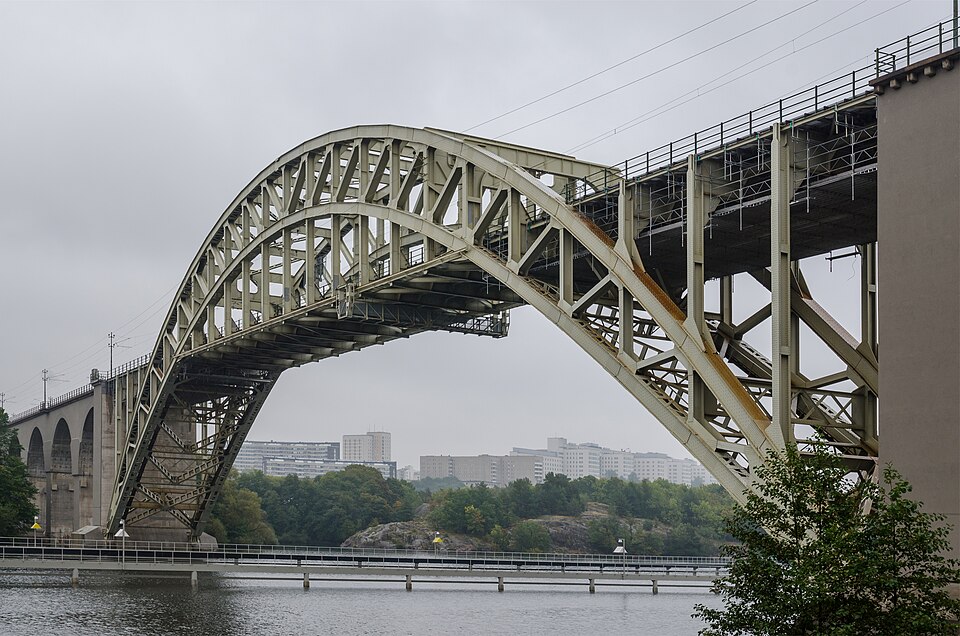 Årstabron ("The Årsta Bridge"), september 2012. Built 1929. This is a photo of a protected building in Sweden, number 21300000015617 in the RAÄ buildings database.