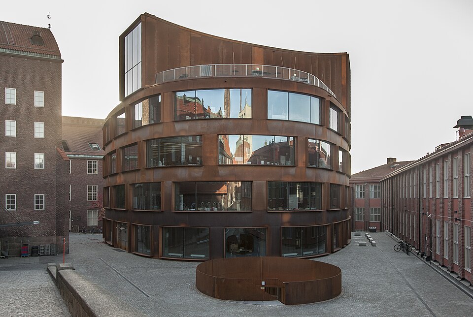 Arkitekturskolans byggnad på KTH, Osquars backe 9. Byggår 2013-2015. Arkitekter Tham & Videgård Arkitekter