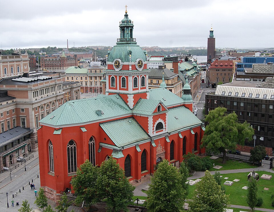 Saint James's church from a skylift in Kungsträdgården July 8, 2007