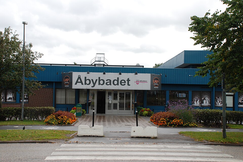 Åbybadet vid Idrottsvägen i Mölndal.