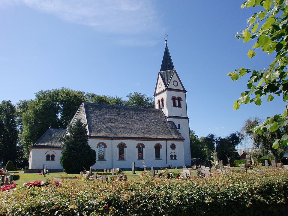 The church Flo east of the mountain Hunneberg, in Sweden.