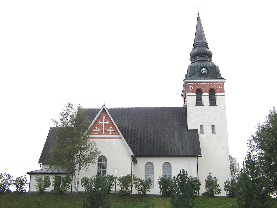 Ullånger church in Sweden as seen from north