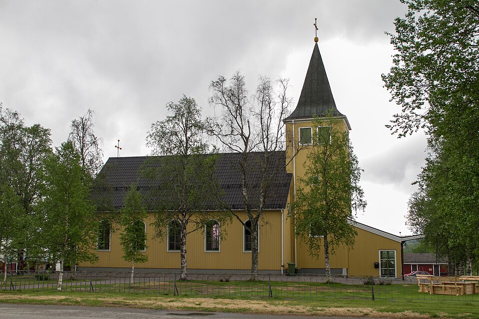 Glommersträsk kyrka in Arvidsjaur municipality, Norrbotten county, Sweden