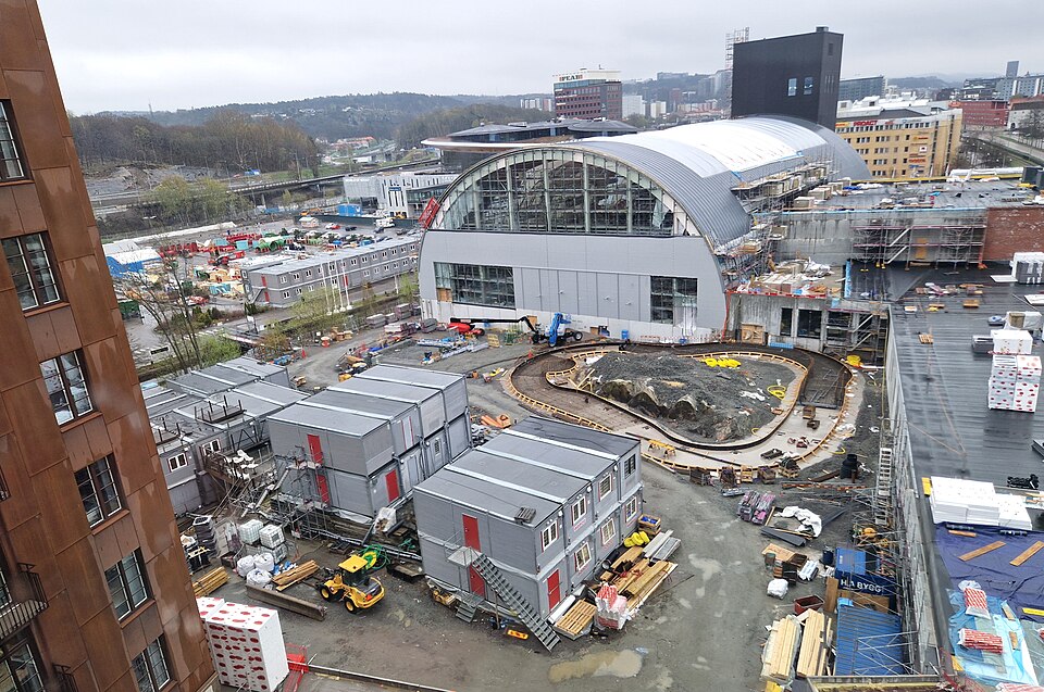 The water park Oceana under construction in Gothenburg, Sweden.