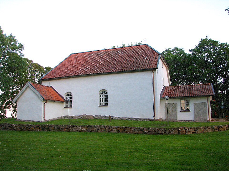 The church of Södra Lundby viewed from the north. The church is situated in Södra Lundby parish, Laske hundred, Vara municipality, former Skaraborg county, the Diocese of Skara, Västergötland, Västra