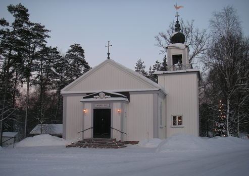 Skavböke kapell ett par mil öster om Halmstad i Halland