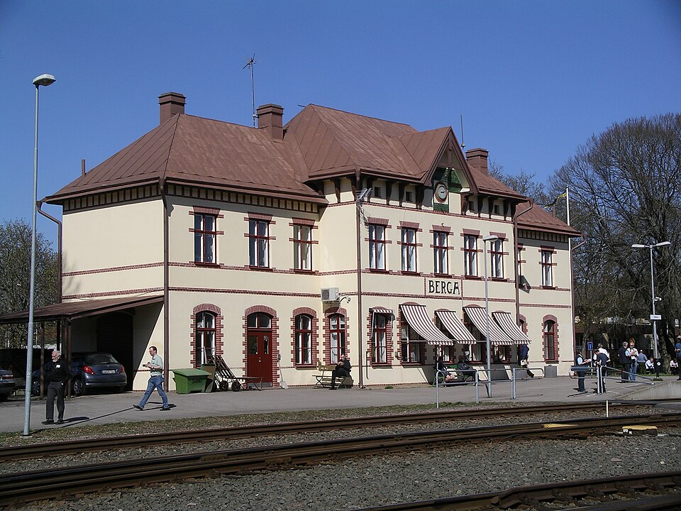 Railway station Berga in Sweden