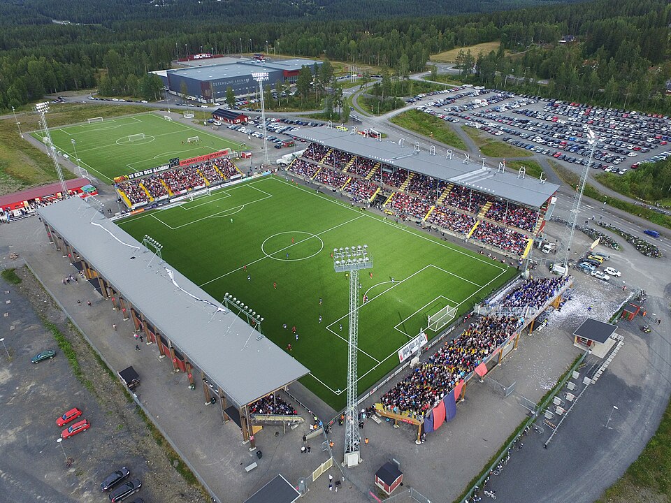 Jämtkraft Arena under matchen mellan ÖFK och GIF Sundsvall 2016-08-06