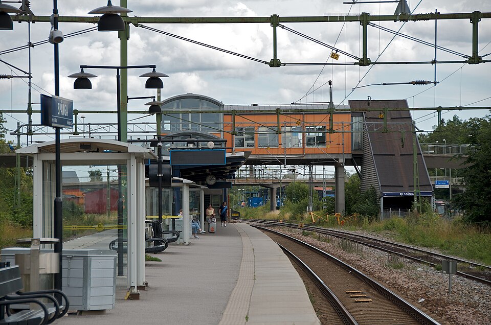 Spånga station from the platform