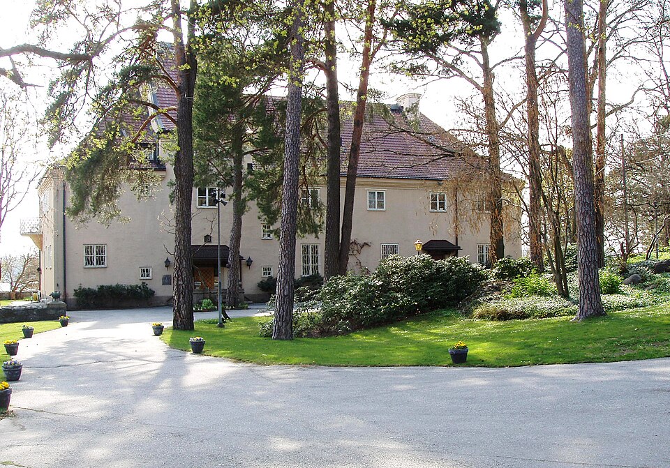 "Villa Ekbacken", Gustaf Dalén the private house in Lidingö, built around 1912. In 1962 the estate was purchased by the Government of Canada for the Official Residence of the Canadian ambassador to Sw