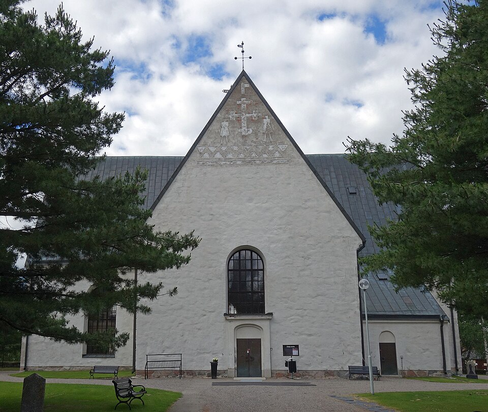 Öjeby church, Piteå, northern Sweden, viewed from the east.