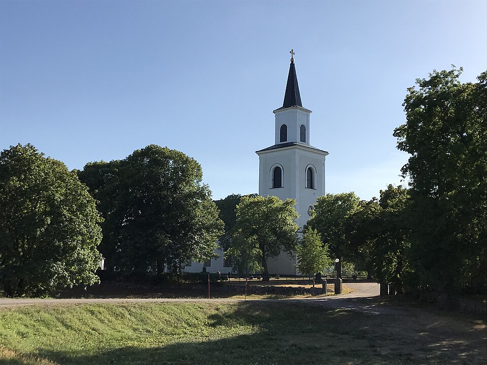 Flisby church in Jönköping county in Sweden, in August 2018. Built 1850-1853. Architect Johan Adolf Hawerman.