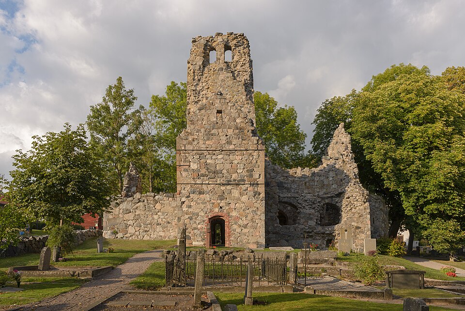 Ruins of the St Olof Church at Sigtuna.