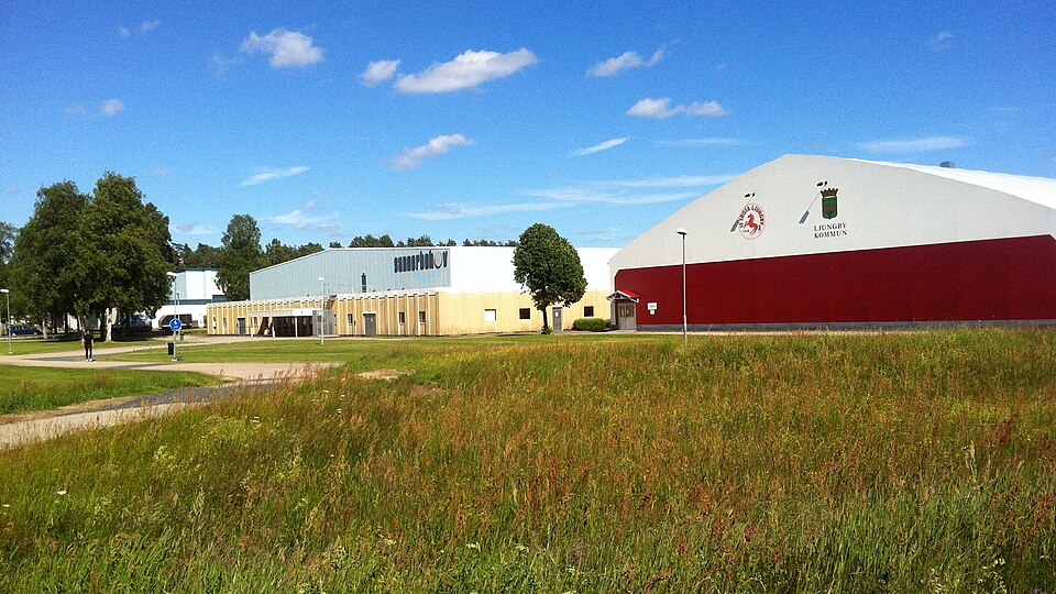 Sunnerbohov hockey hall with its covered training rink at its side. Home arena for Troja Ljungby.
