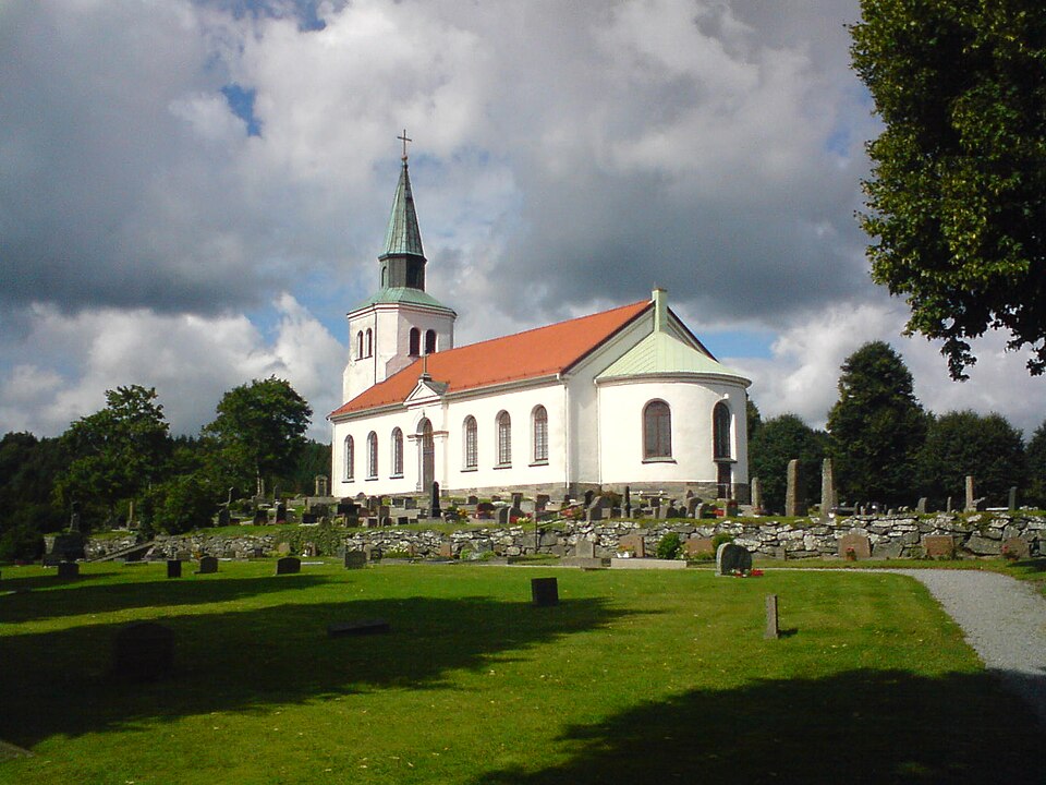Parish church of Torp, Orust from the southeast.
