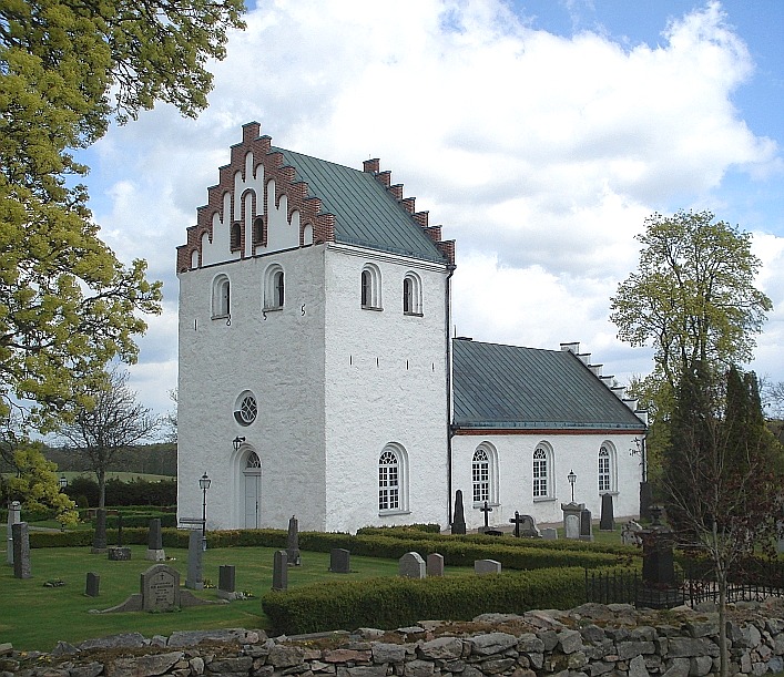 Nävlinge church in Nävlinge village, Hässleholm Municipality, Sweden