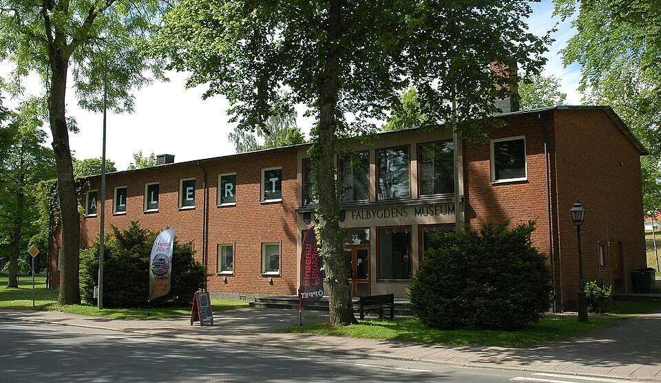 Falbygdens Museum seen from the street. Falbygdens Museum is situated at Sankt Olofsgatan 23 in Falköping, Falköping municipality, former Skaraborg county, Västergötland, Västra Götaland county, Swede