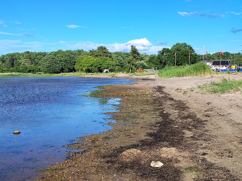 Ekerums camping, public beach