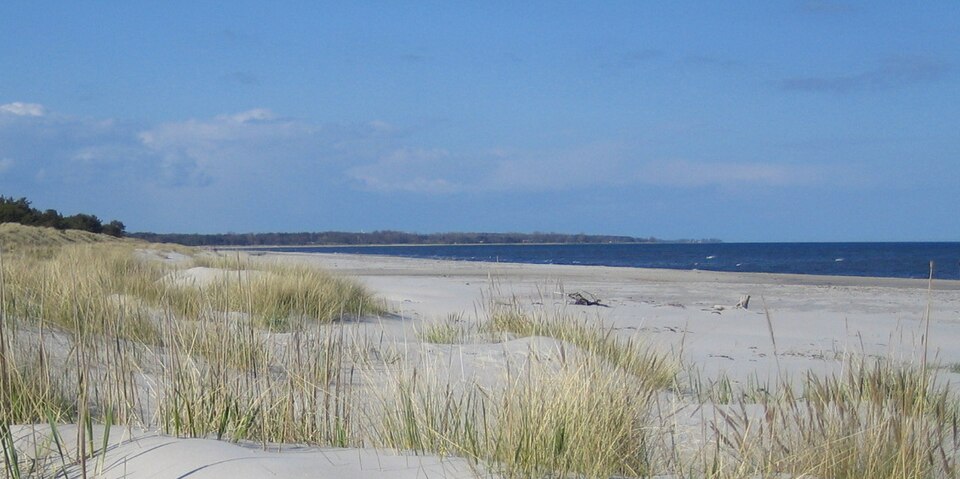 The beach at Borrby strand in Skåne, Sweden
