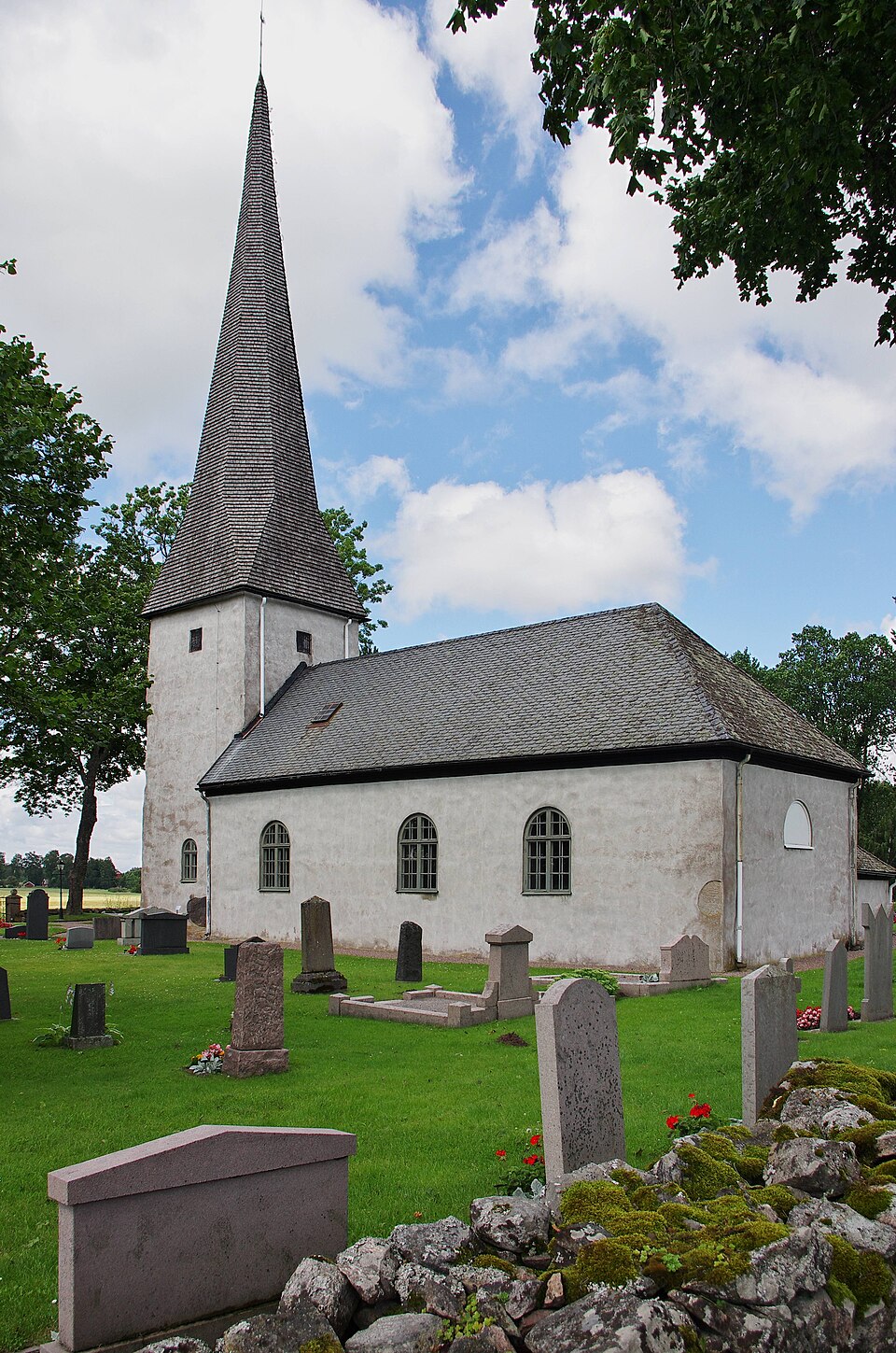 Västra Gerums kyrka (english:Västra Gerum church) in Västergötland and Skara municipality in Västragötaland county, Sweden.