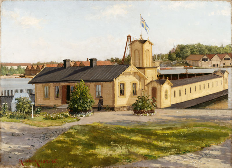 Swedish: Militärbadhuset på Skeppsholmen.title QS:P1476,sv:"Militärbadhuset på Skeppsholmen."label QS:Lsv,"Militärbadhuset på Skeppsholmen."