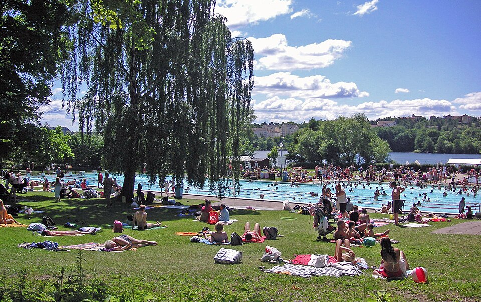 Huvudstabadet, a public swimming spot in Solna, Sweden