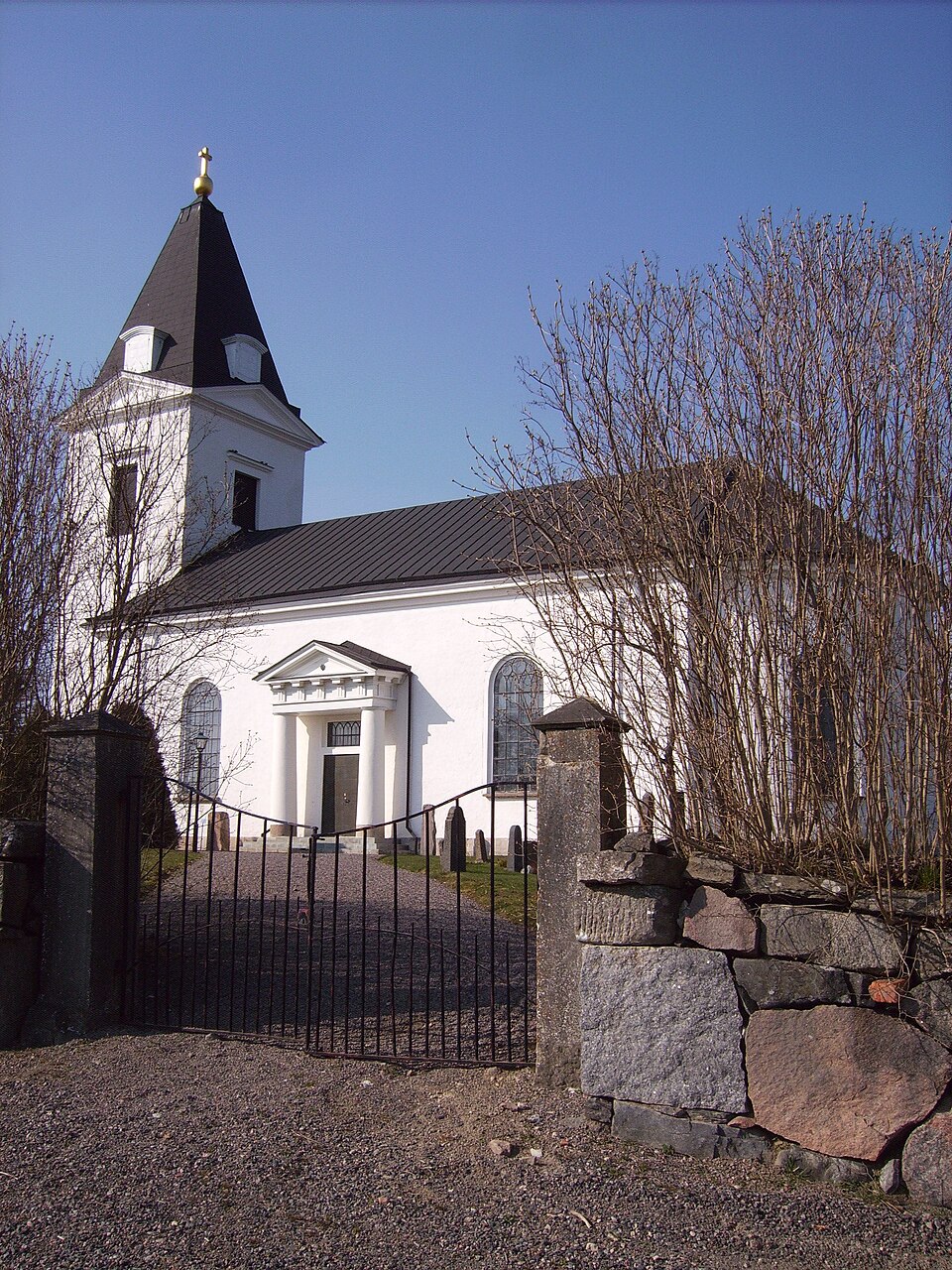 The church in Konungsund, Norrköping, Sweden. The church of today was built 1801-1802, over a medieval church place from 1300th century.