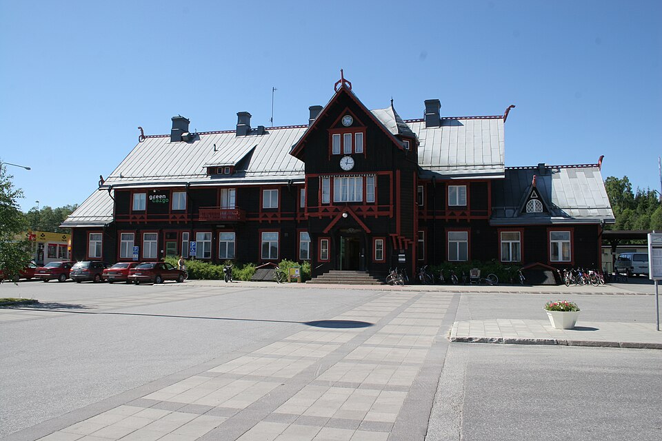 The railwaystation of Vännäs, Västerbotten, Sweden.