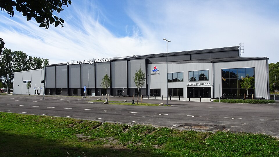 Mälarenergi Arena (for in-door sports and events) in the Rocklunda sports area in Västerås, Sweden. It has two full-size fields for floorball with place for 1 200 sitting spectators, or 2 000 at other