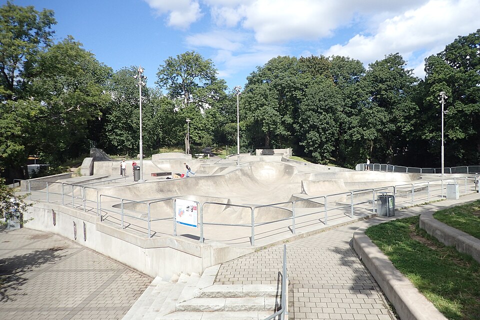 The skatepark, actionpark, in Gothenburg, Sweden.