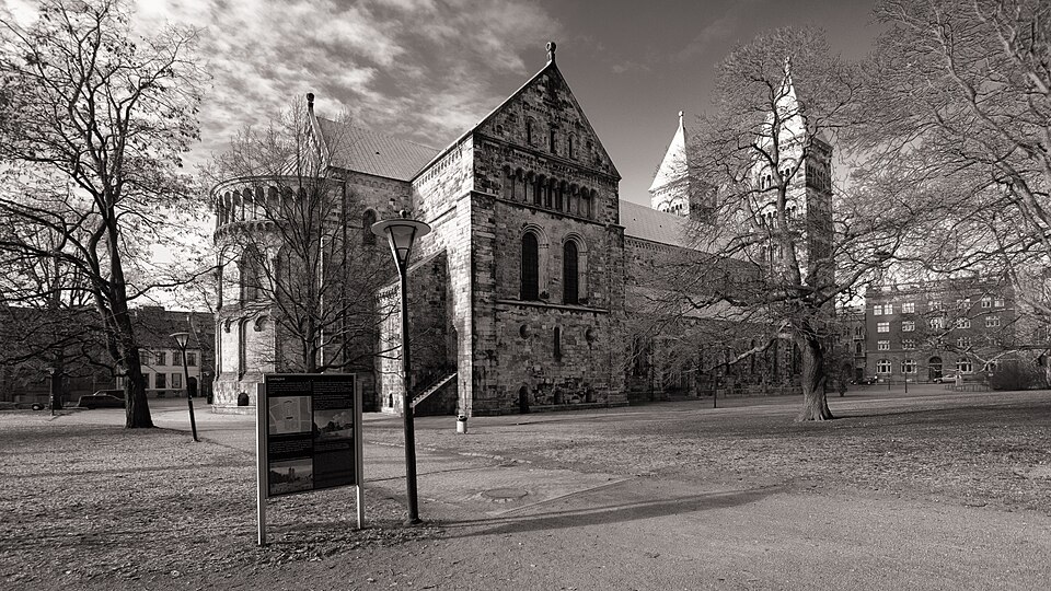 Northeastern end of the cathedral of Lund, Sweden.