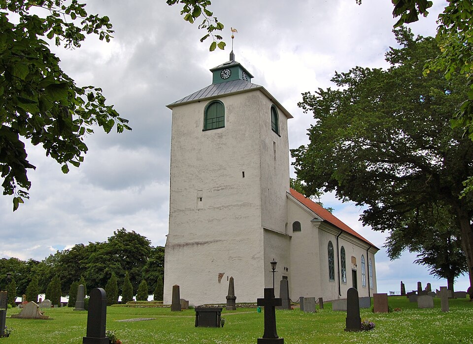 Hulterstad Church from the southwest.