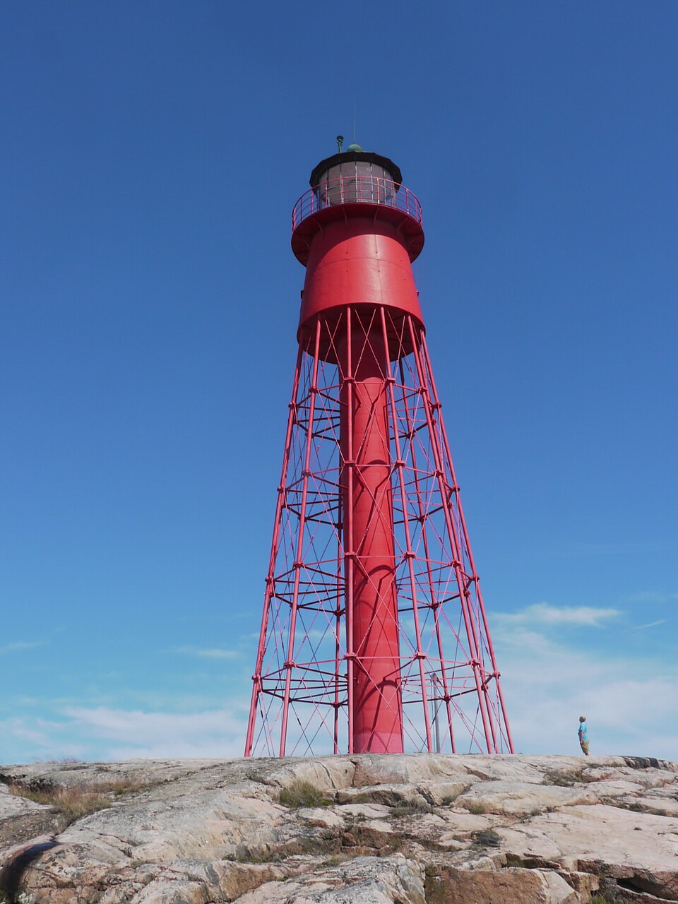 The lighthouse on Stångskär, a small skerry near the isle of Häradskär, Östergötland, Sweden