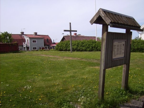 The place for the church Allhelgona in Skänninge, destroyed during the "Reformationen".
