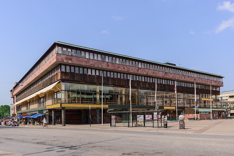 Medborgarhuset. Community center in Örebro (Sweden) built 1957-65. Architects: Erik och Tore Ahlsén.