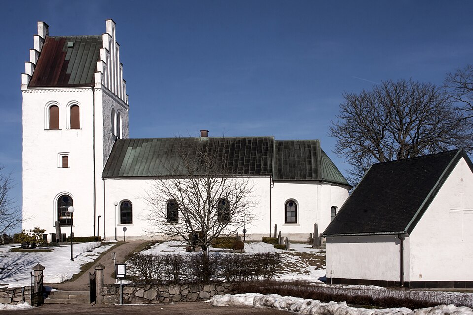 Västra Torups kyrka, parish church in Västra Torup, Hässleholm Municipality, Sweden.