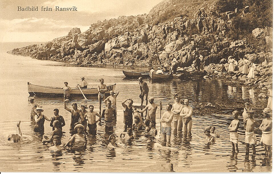 Bathing life at Ransvik, Mölle, Sweden