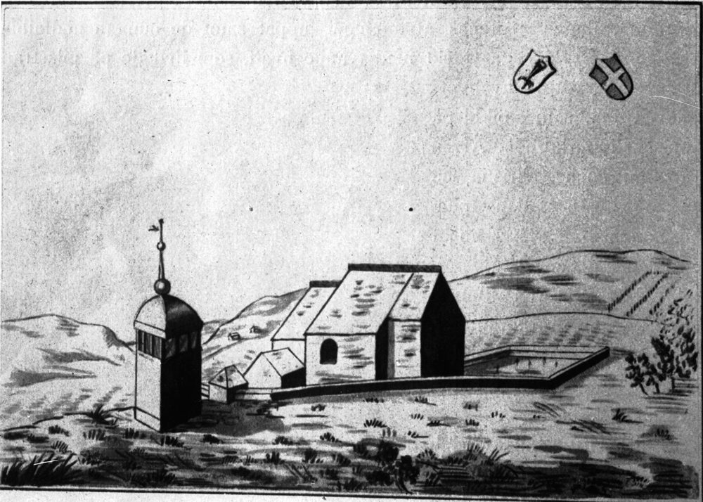 Selångers kyrkoruin 1924